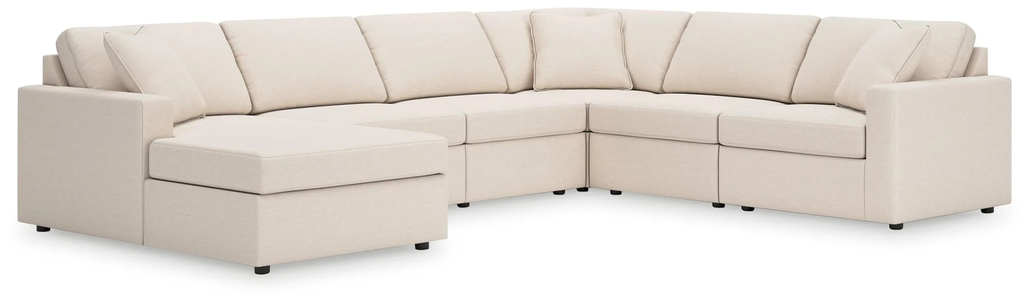 Modmax Oyster Performance Fabric,Next-Gen Nuvella™ 6-Piece Sectional - Image 1
