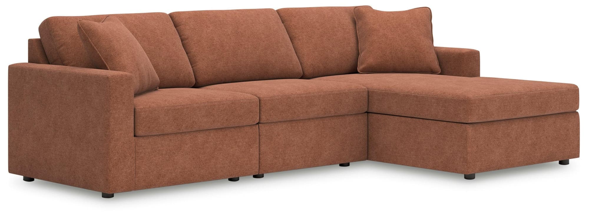 Modmax Spice Performance Fabric,Next-Gen Nuvella™ 3-Piece Sectional with Chaise - Image 1