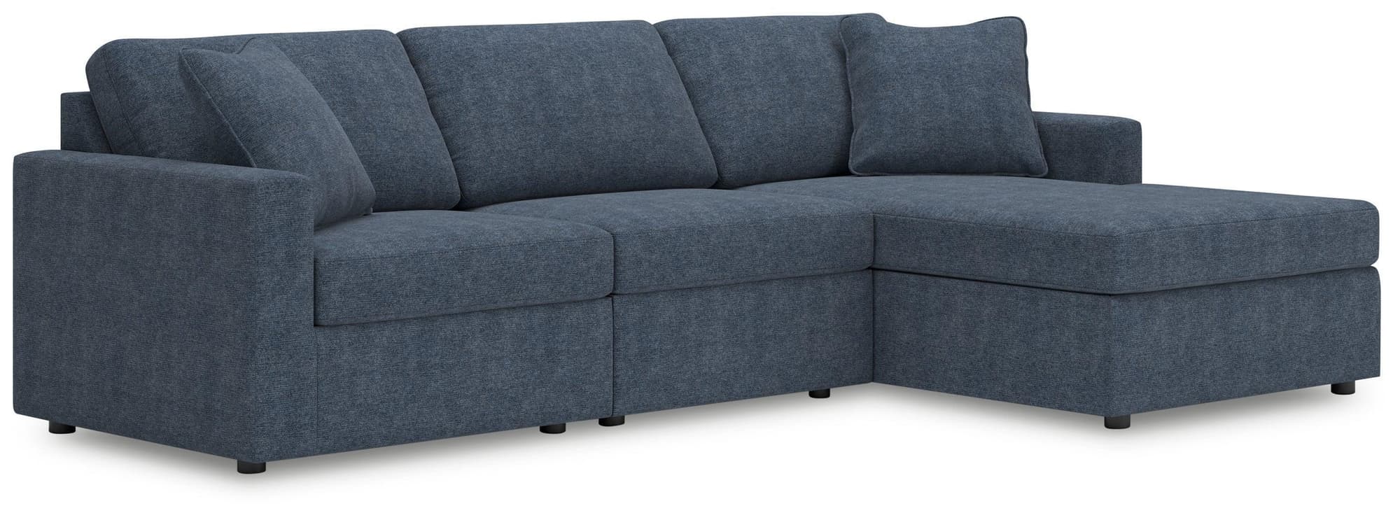 Modmax Ink Performance Fabric,Next-Gen Nuvella™ 3-Piece Sectional with Chaise - Image 1