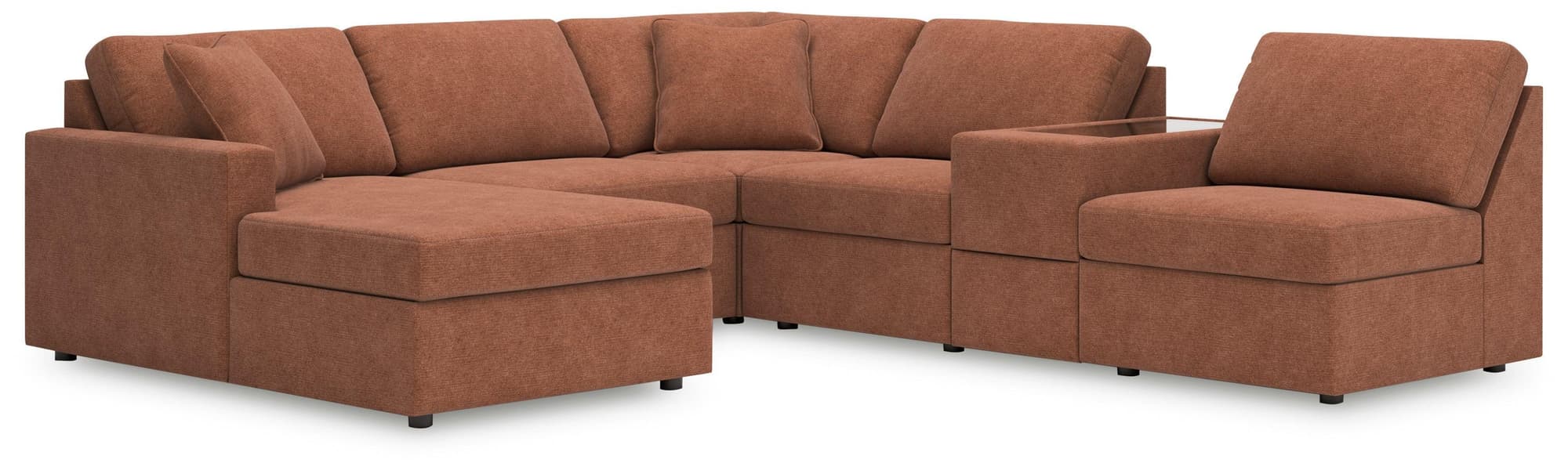 Modmax Spice Performance Fabric,Next-Gen Nuvella™ 6-Piece Sectional with Chaise - Image 1
