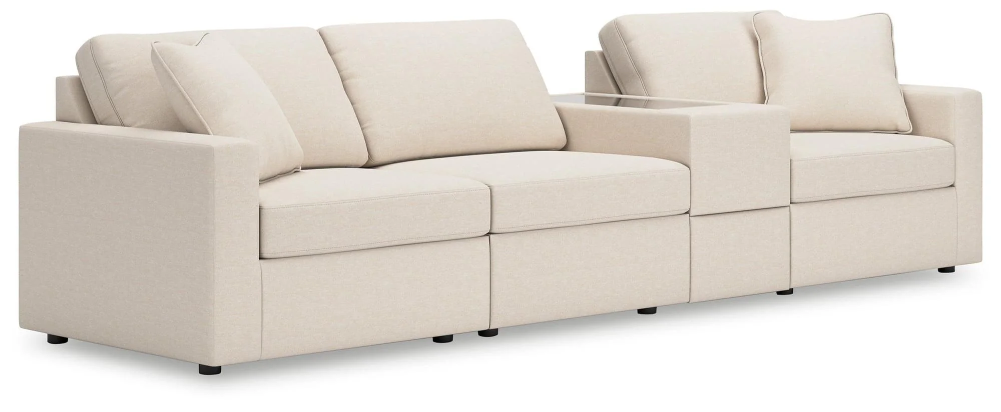 Modmax Oyster Performance Fabric,Next-Gen Nuvella™ 4-Piece Sectional - Image 1