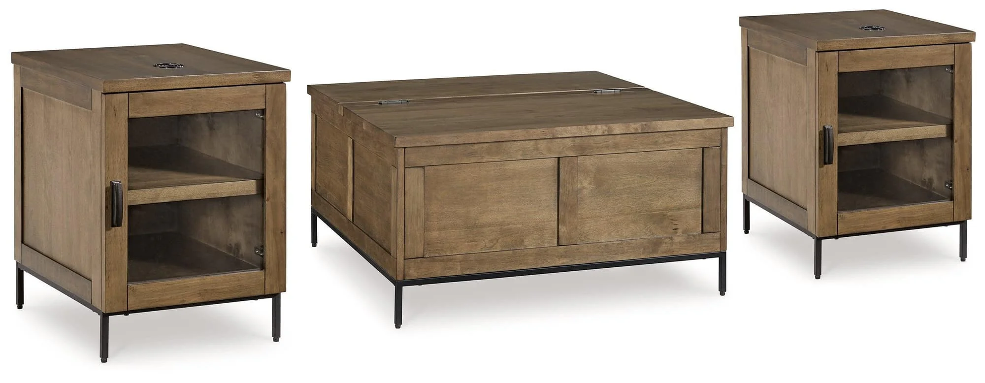 Torlanta Brown Coffee Table with 2 End Tables - Image 1