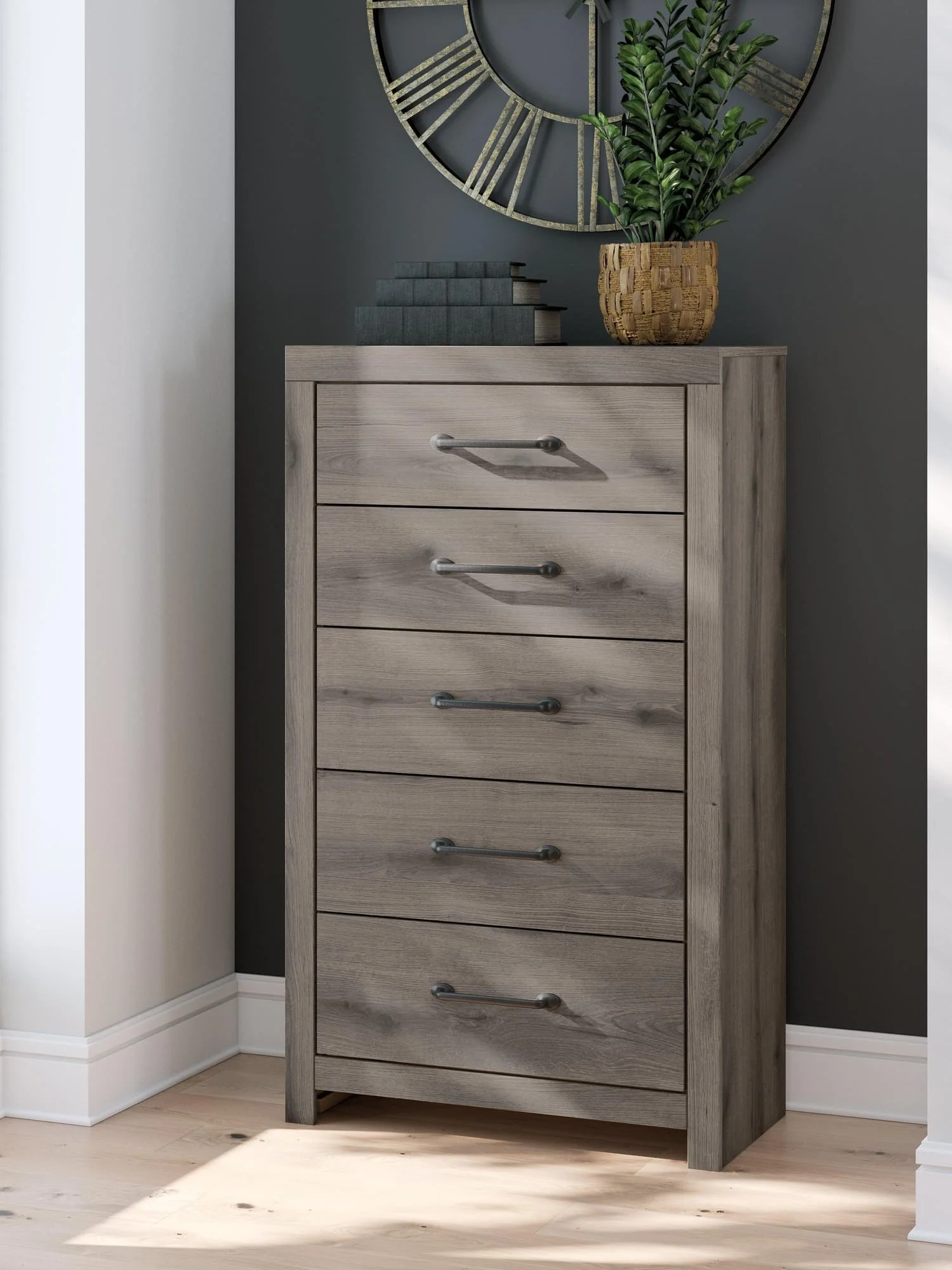 Graystorm Brown Gray Chest of Drawers - Image 1