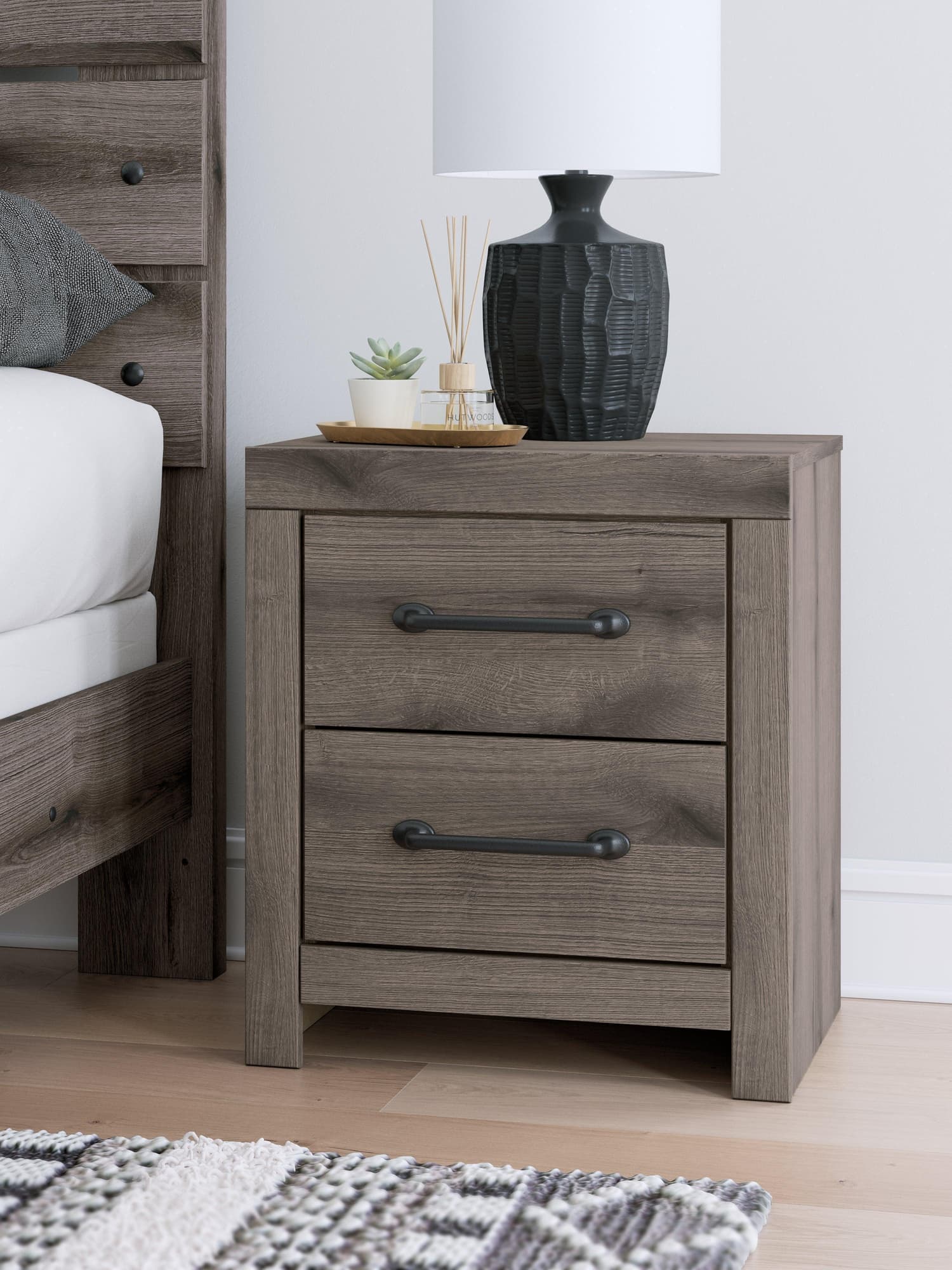 Graystorm Brown Gray Nightstand - Image 1