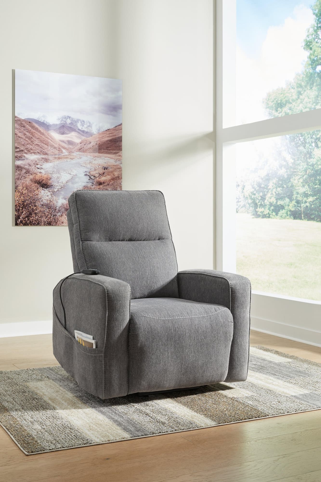 Starganza Gray Performance Fabric,Next-Gen Nuvella™ Power Lift Recliner - Image 1