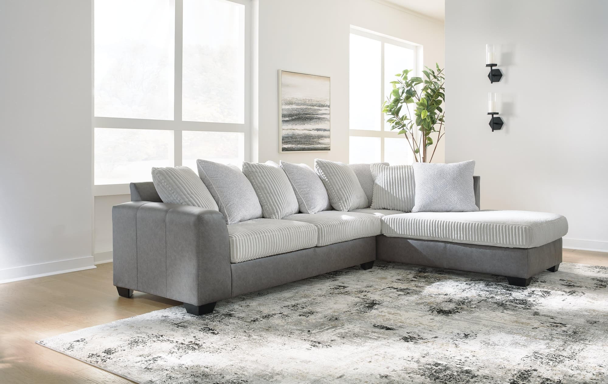 Clairette Court Alloy Chenille 2-Piece Sectional with Chaise - Image 1