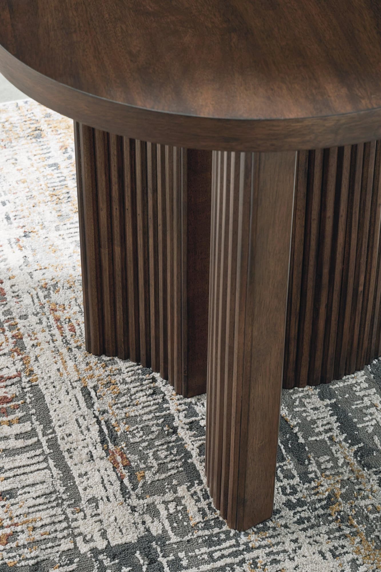 Korestone Dark Brown Coffee Table with 1 End Table - Image 1