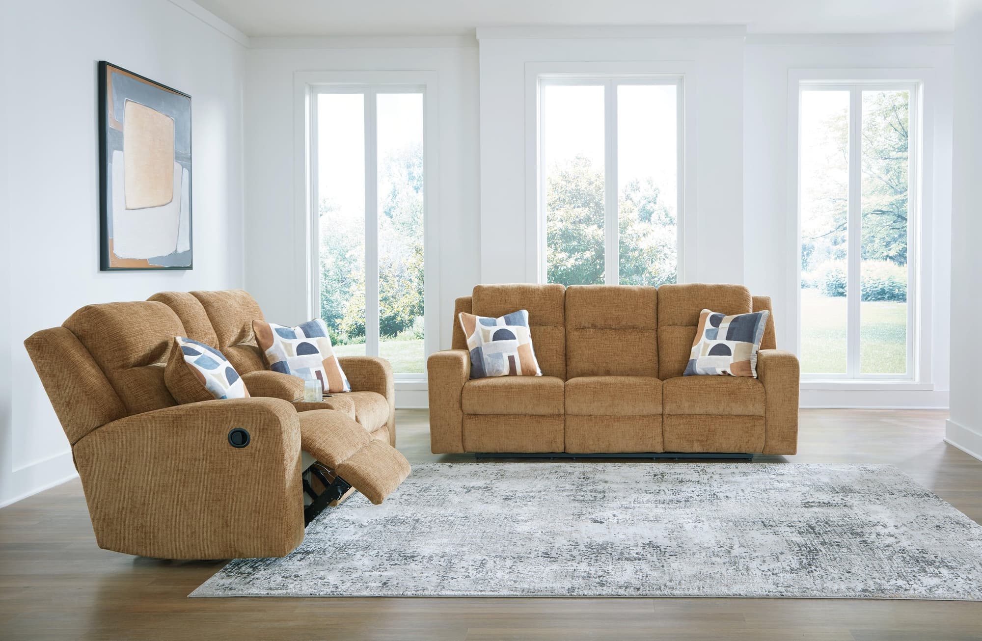 Kanlow Honey Sofa and Loveseat - Image 1