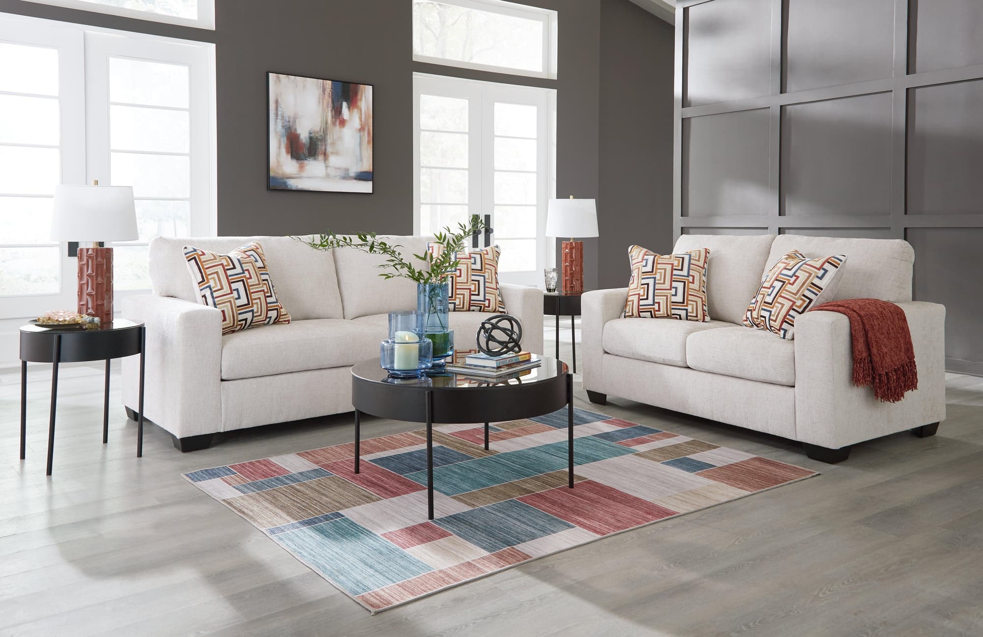 Aviemore Stone Sofa and Loveseat - Image 1
