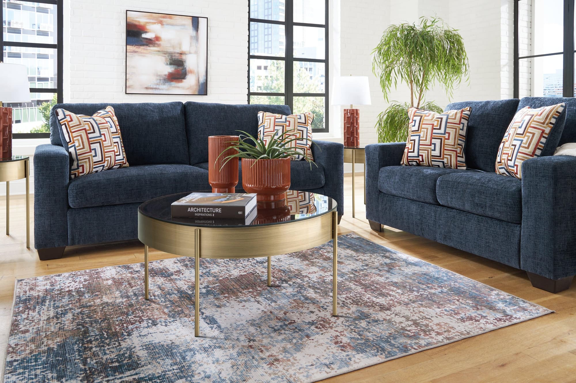Aviemore Ink Sofa and Loveseat - Image 1