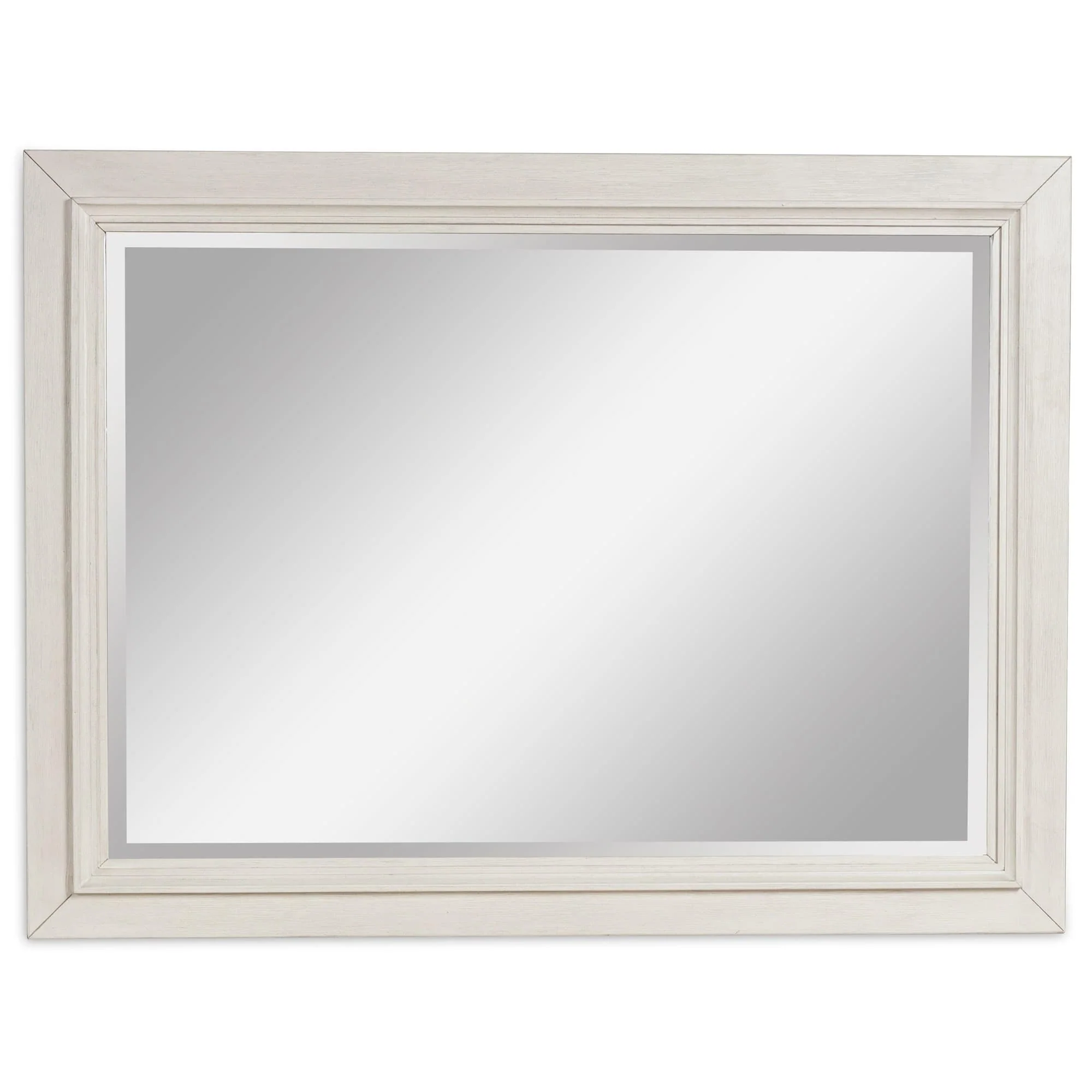 Shaybrock Antique White/Brown Bedroom Mirror - Image 1