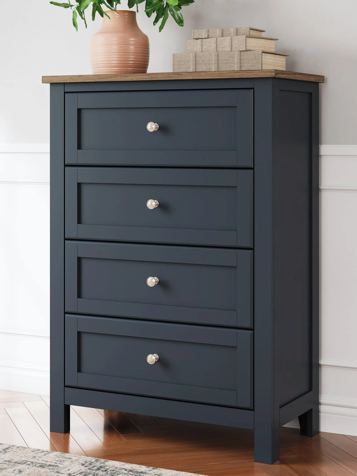 Landocken Brown/Blue Chest of Drawers - Image 1