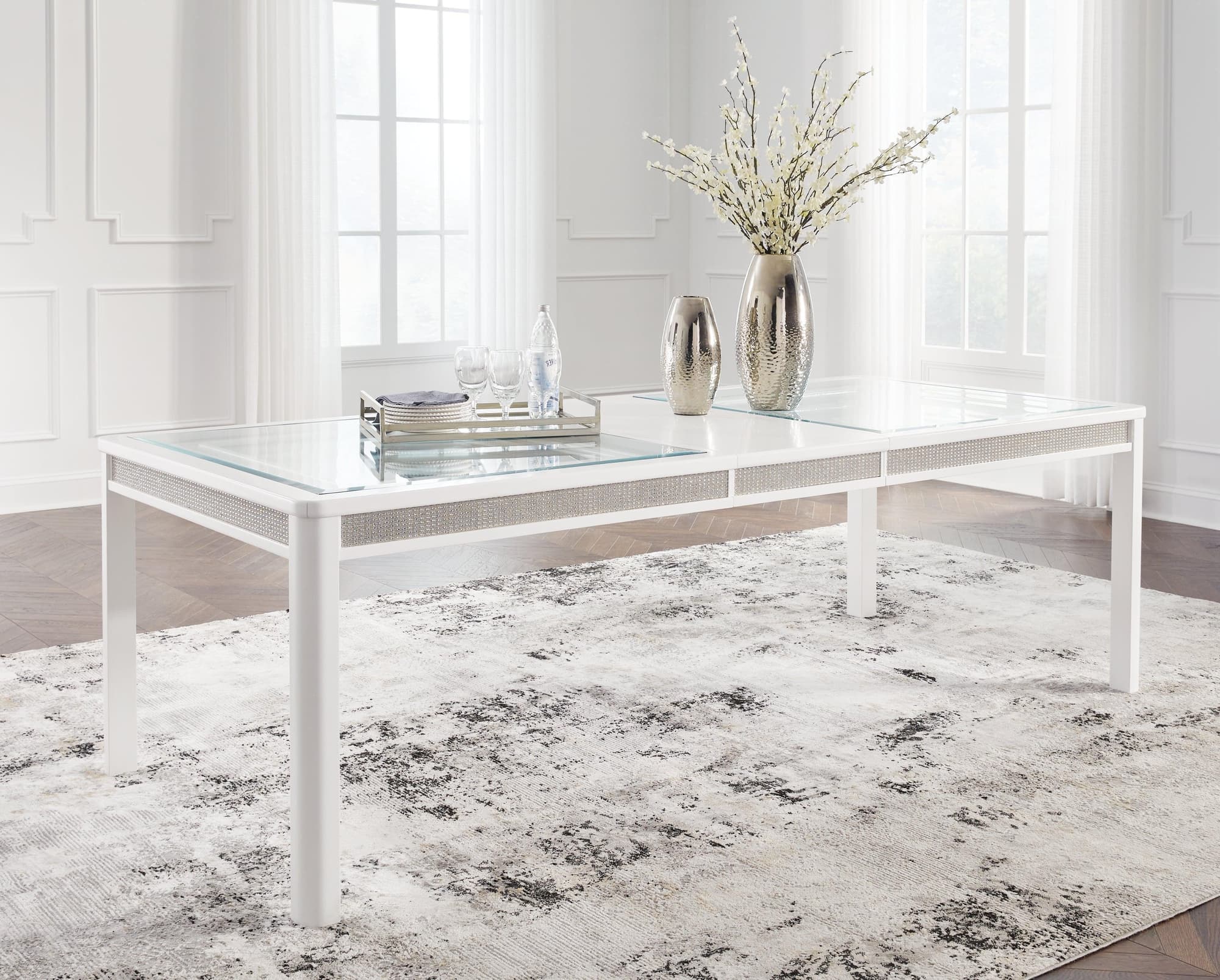 Chalanna White Dining Extension Table - Image 1
