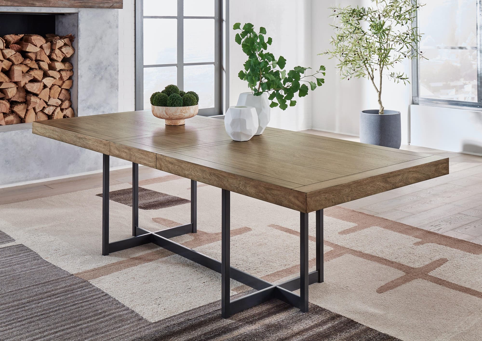Tomtyn Light Brown Dining Extension Table - Image 1