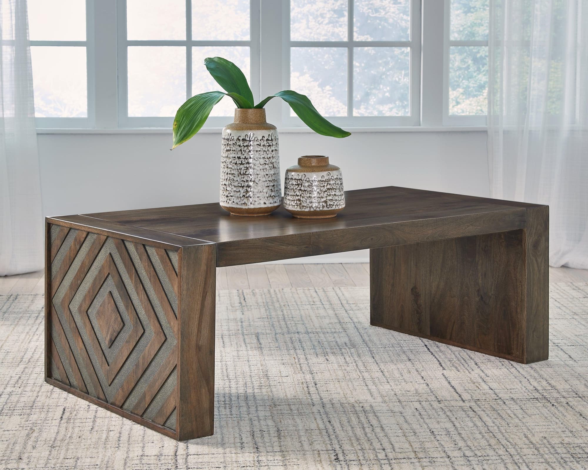 Dreggan Brown Coffee Table - Image 1