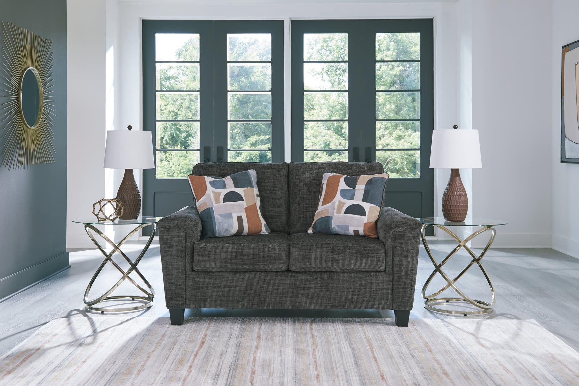 Erinslane Dusk Chenille Loveseat - Image 1