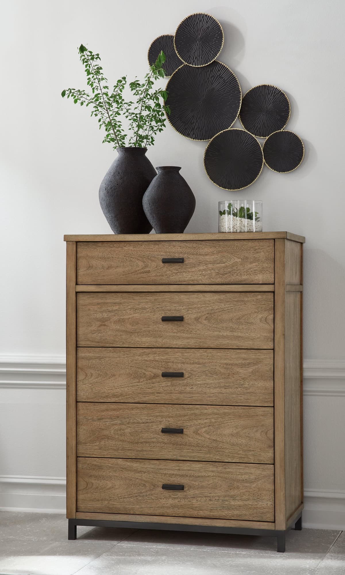 Tomtyn Light Brown Chest of Drawers - Image 1