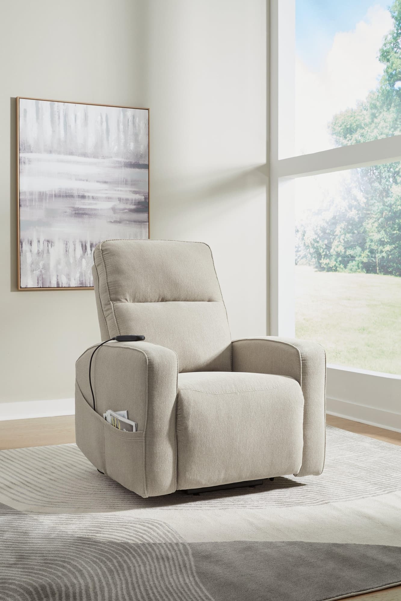 Starganza Smoke Performance Fabric,Next-Gen Nuvella™ Power Lift Recliner - Image 1