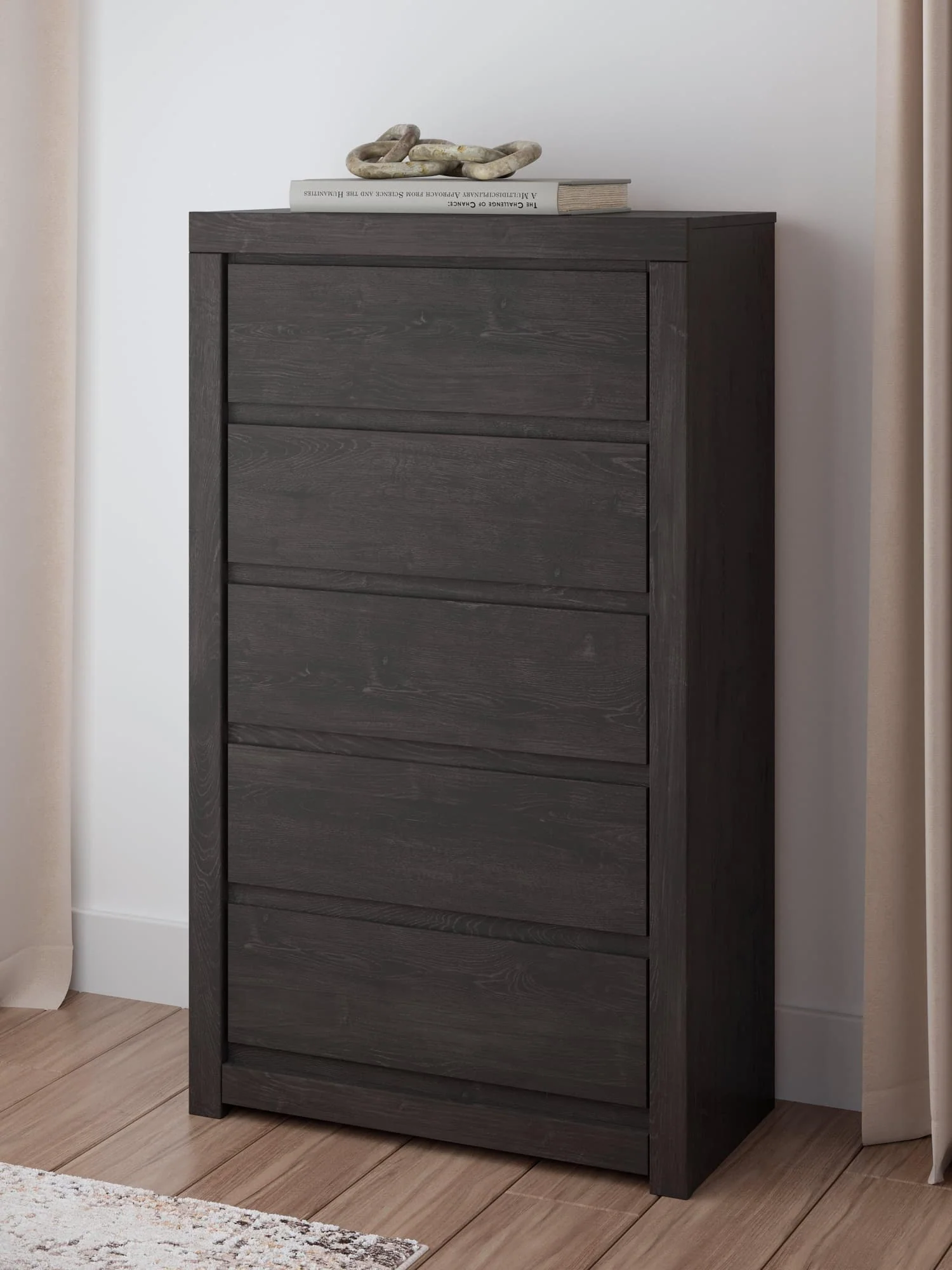Fraluna Charcoal Chest of Drawers - Image 1