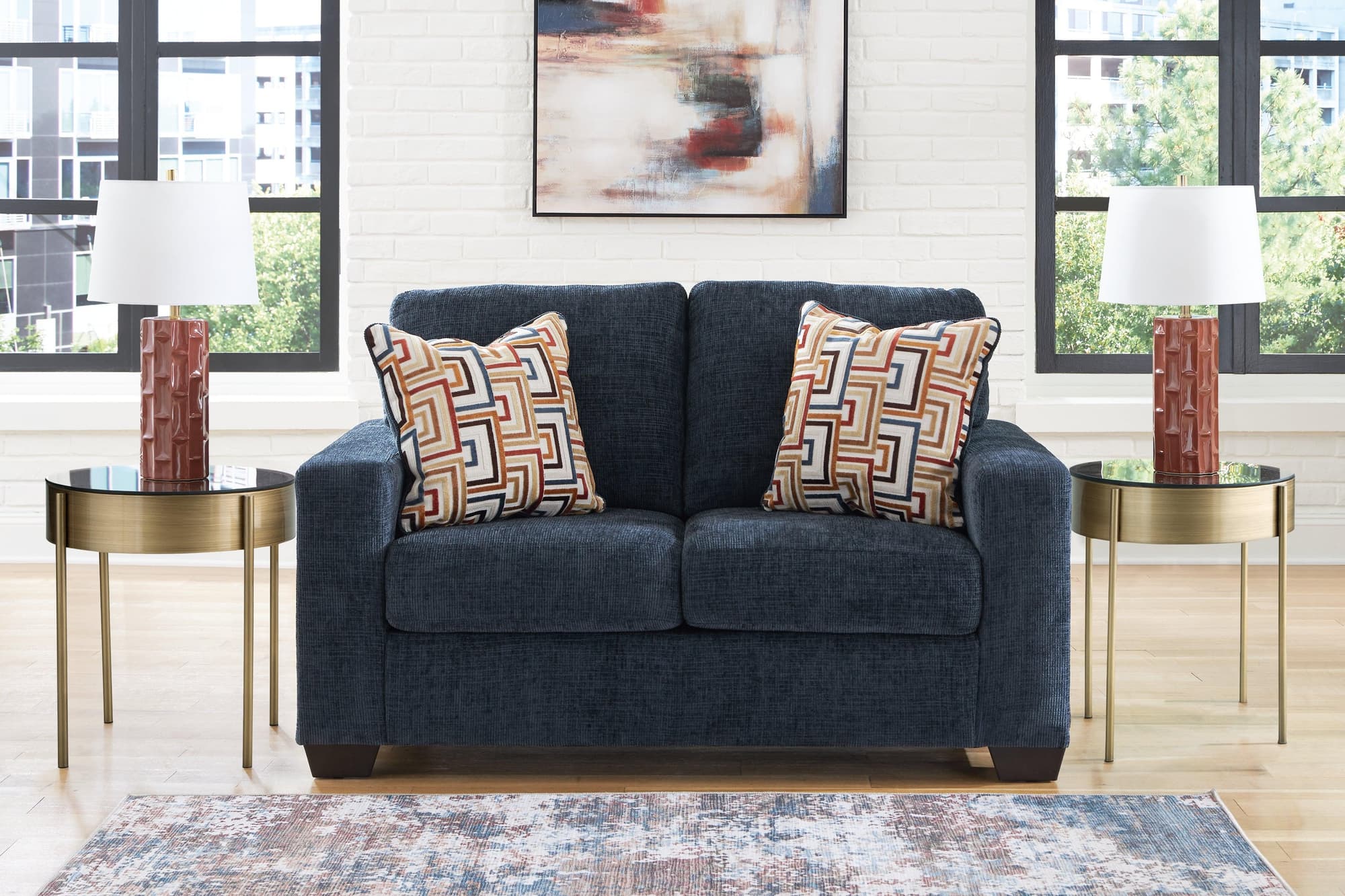 Aviemore Ink Chenille Loveseat - Image 1