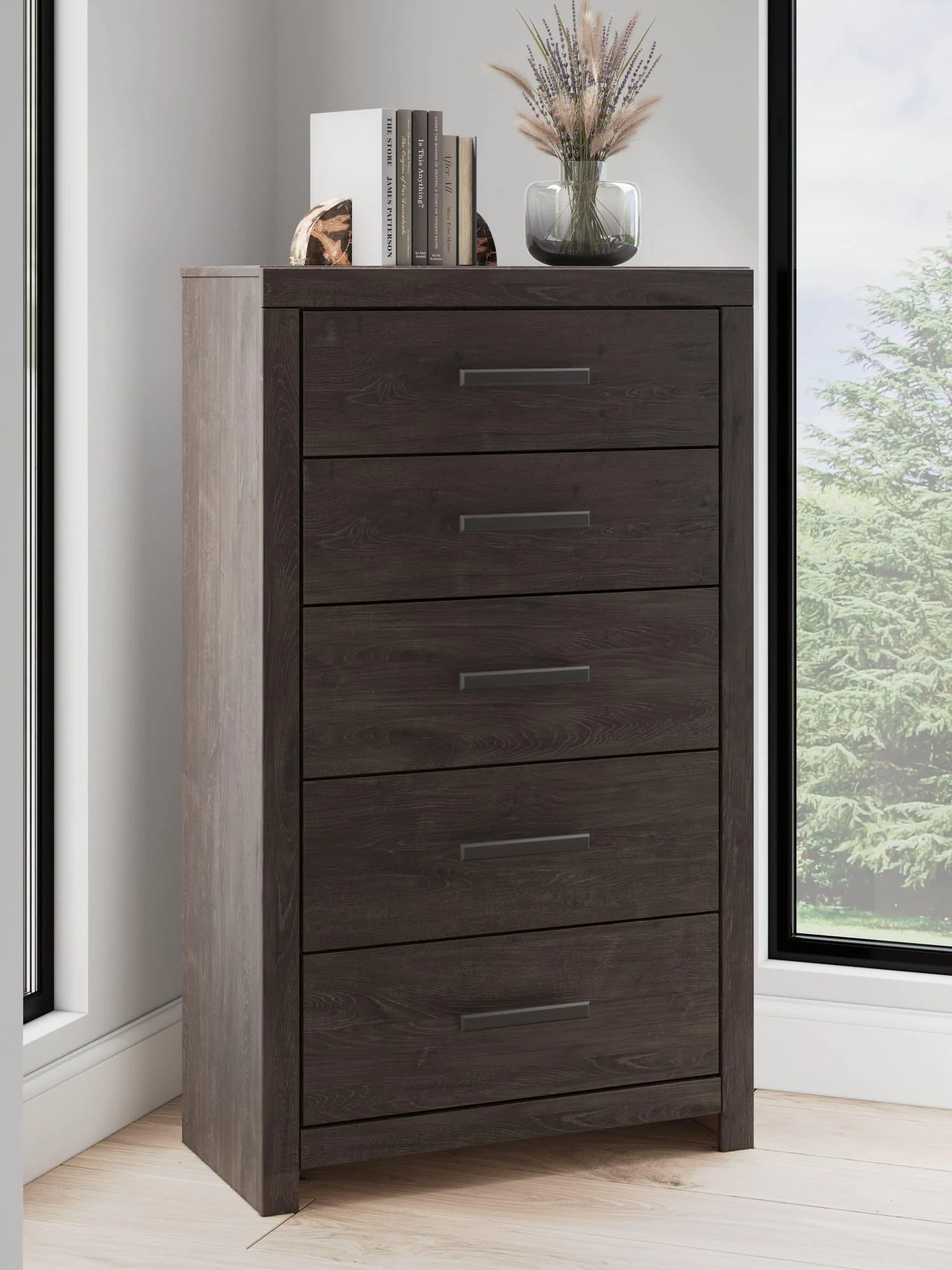 Prendonea Charcoal Chest of Drawers - Image 1