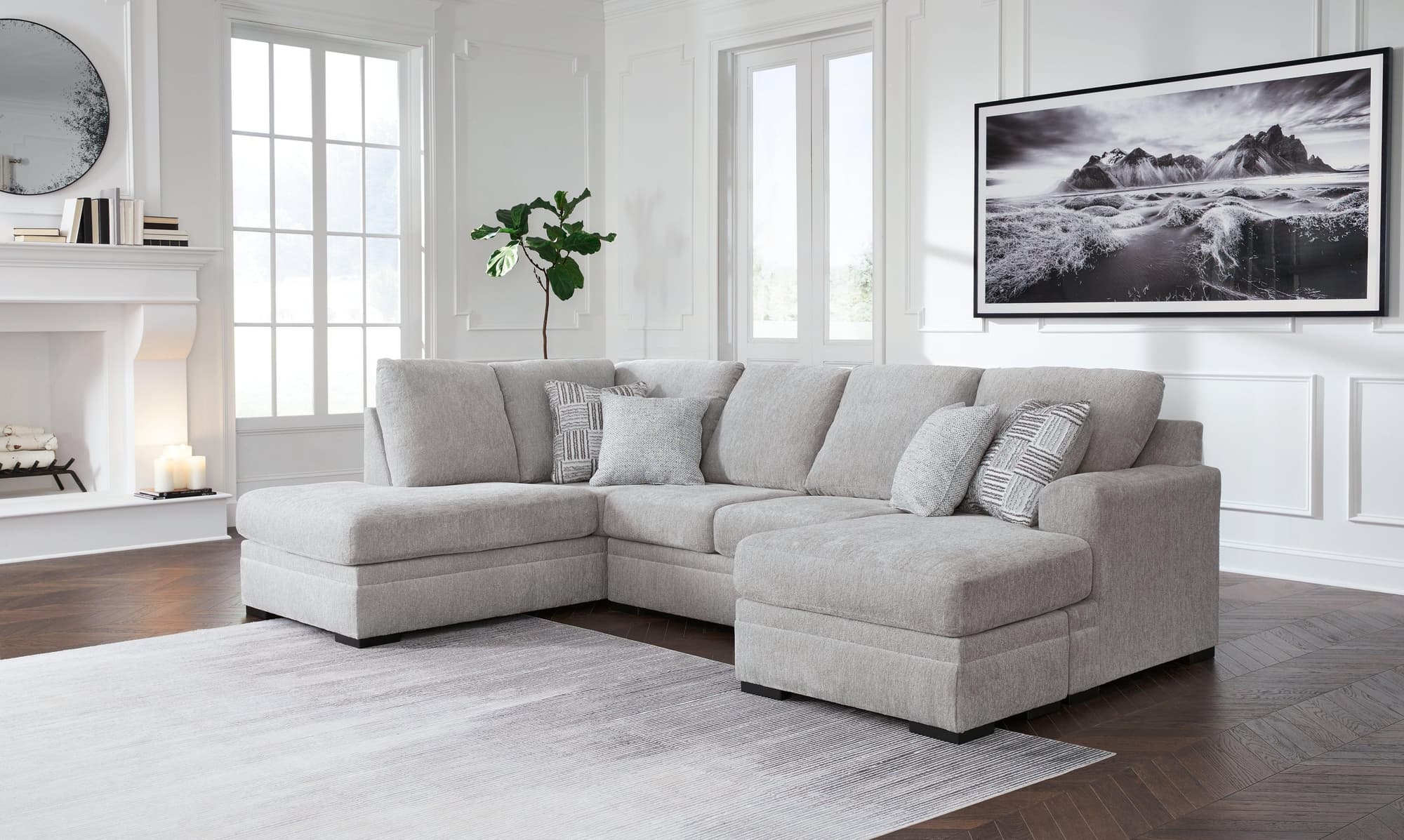 Gabyleigh Nickel Performance Fabric,Next-Gen Nuvella™ 2-Piece Sectional with Chaise - Image 1