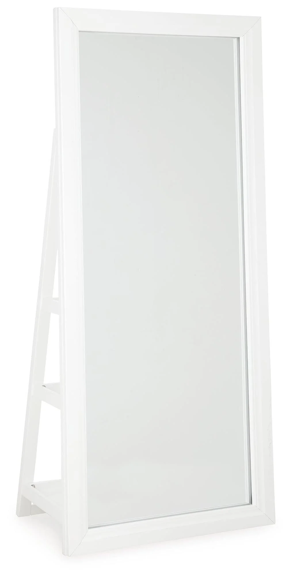 Evesen White Floor Standing Mirror/Storage - Image 1