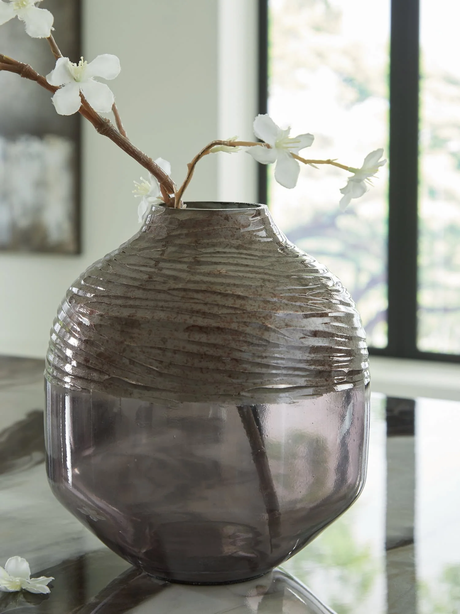 Harpwick Iridescent Gray Vase - Image 1