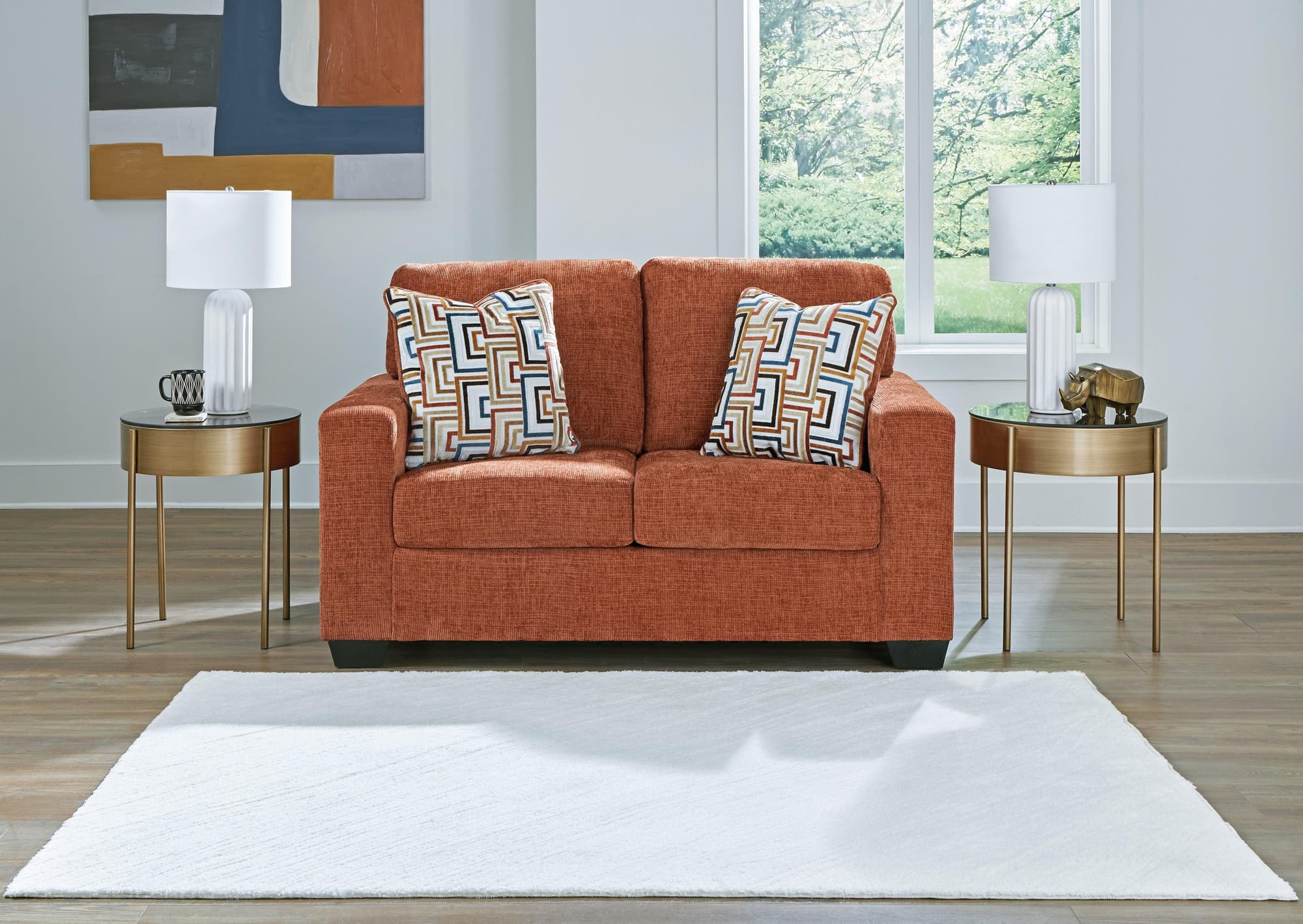 Aviemore Spice Chenille Loveseat - Image 1