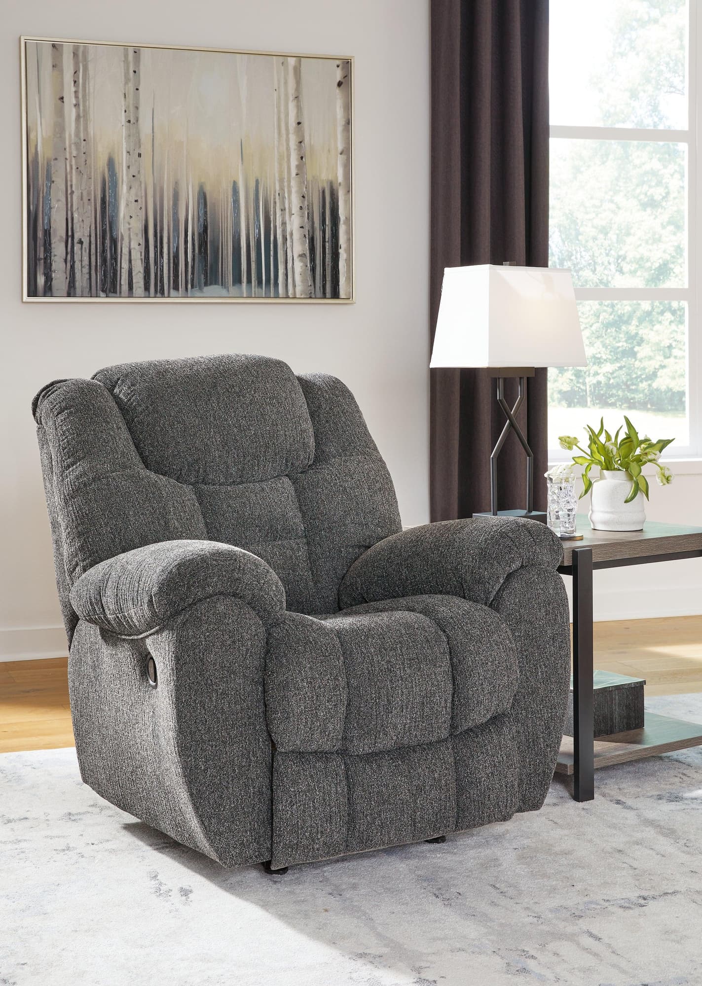 Foreside Charcoal Performance Fabric,Next-Gen Nuvella™ Recliner - Image 1