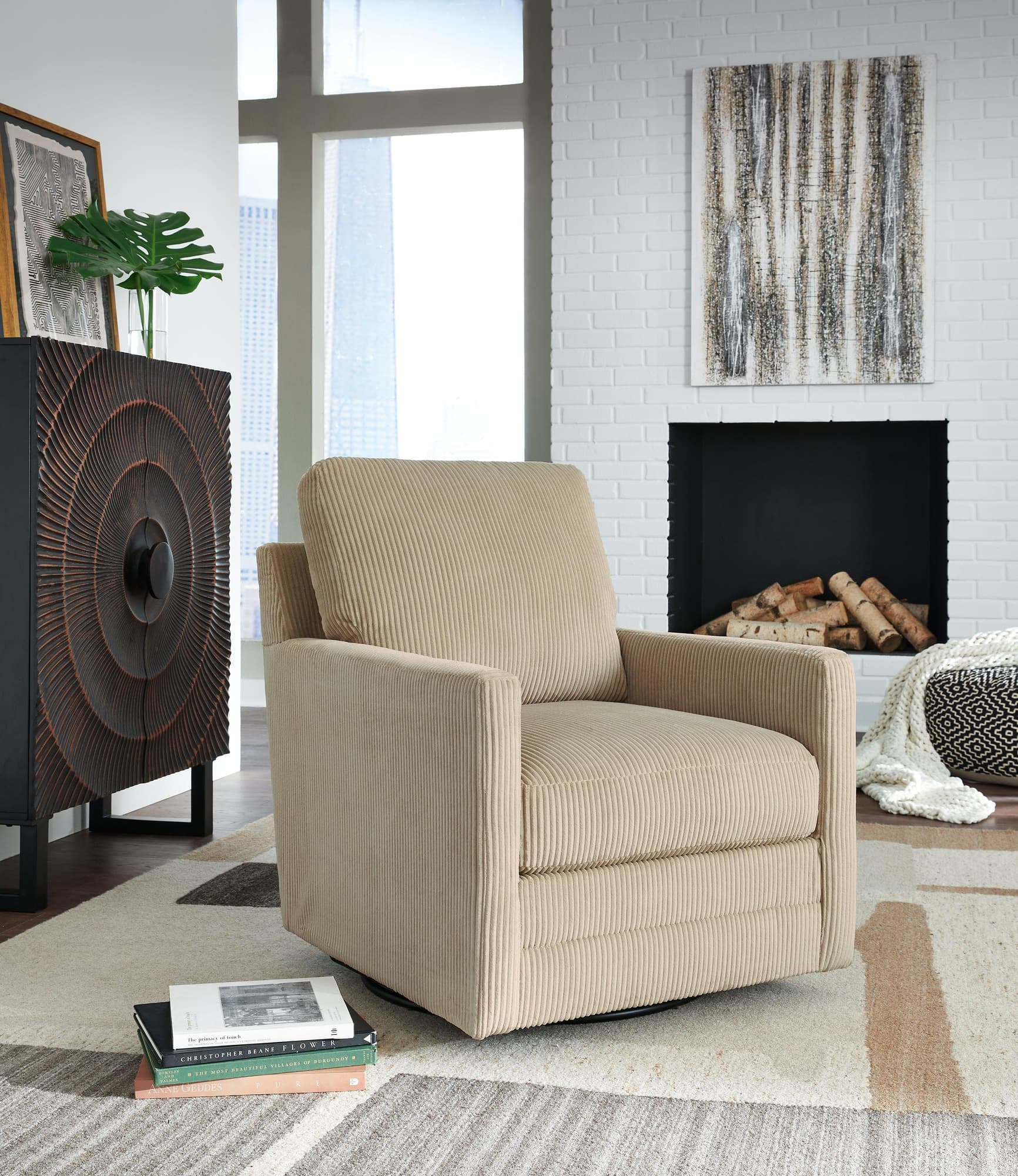 Icaman Sand Swivel Chair - Image 1