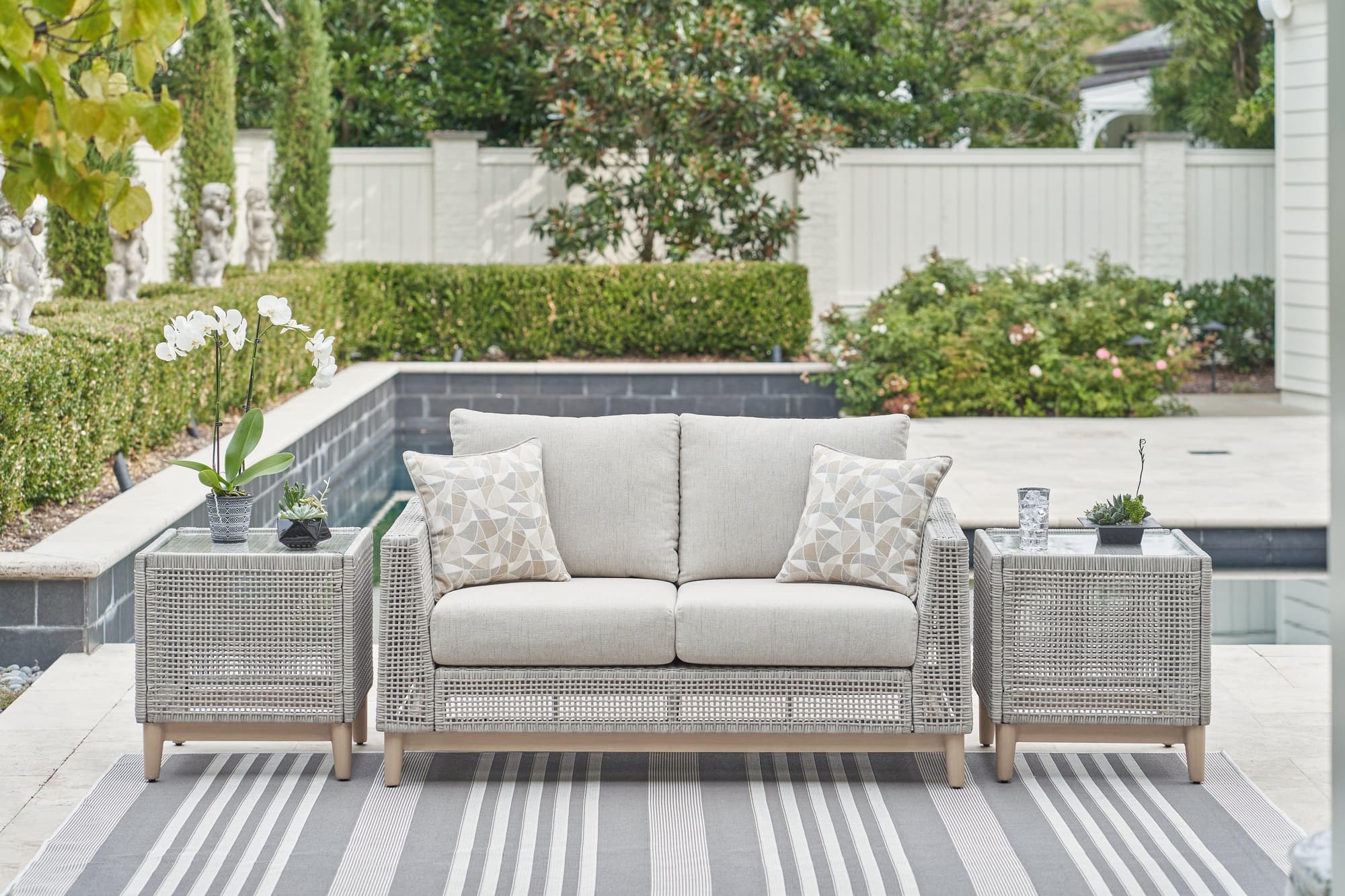 Seton Gray Creek Outdoor Sofa and Loveseat - Image 1