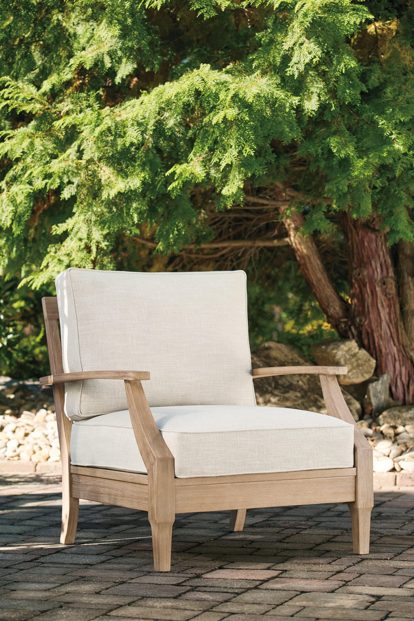 Carter Hall Beige Lounge Chair with Cushion - Image 1