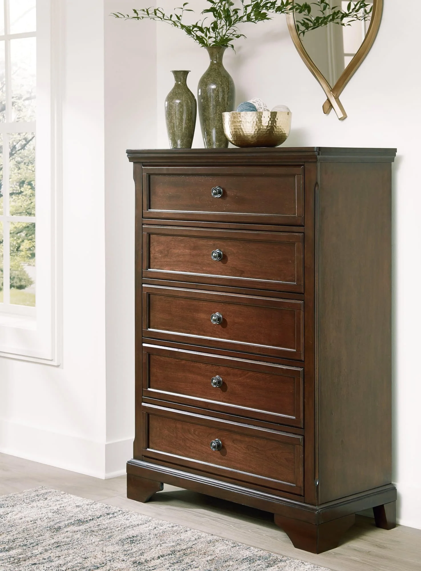 Trellington Brown Chest of Drawers - Image 1