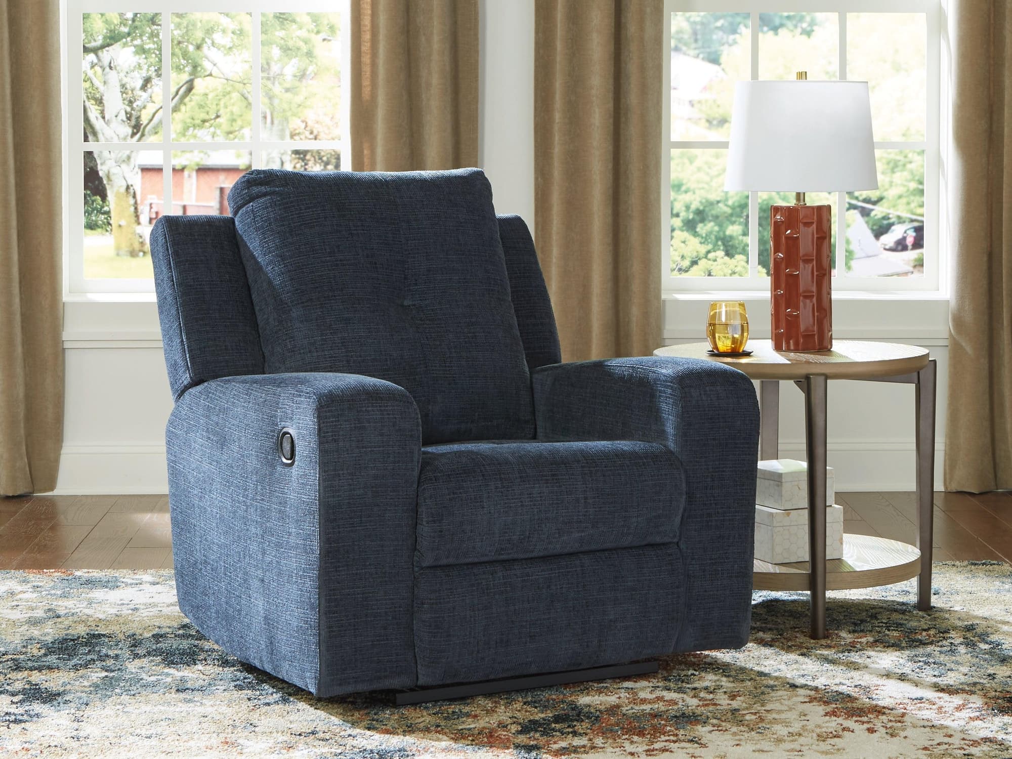 Danum Ink Chenille Recliner - Image 1