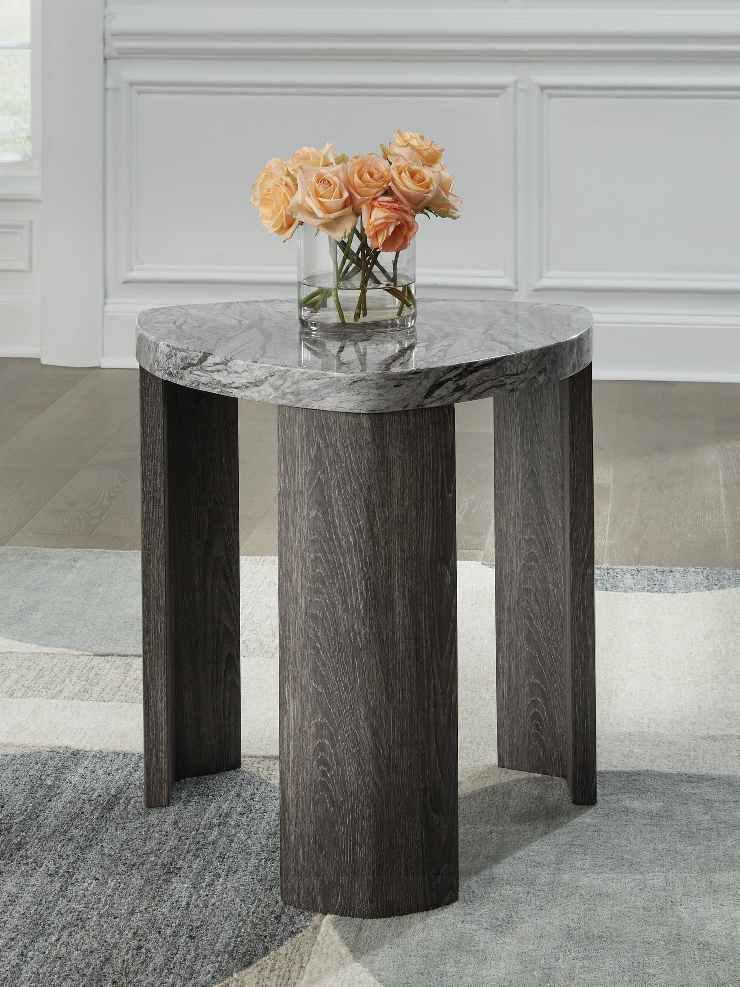 Surmour Gray/Brown End Table - Image 1