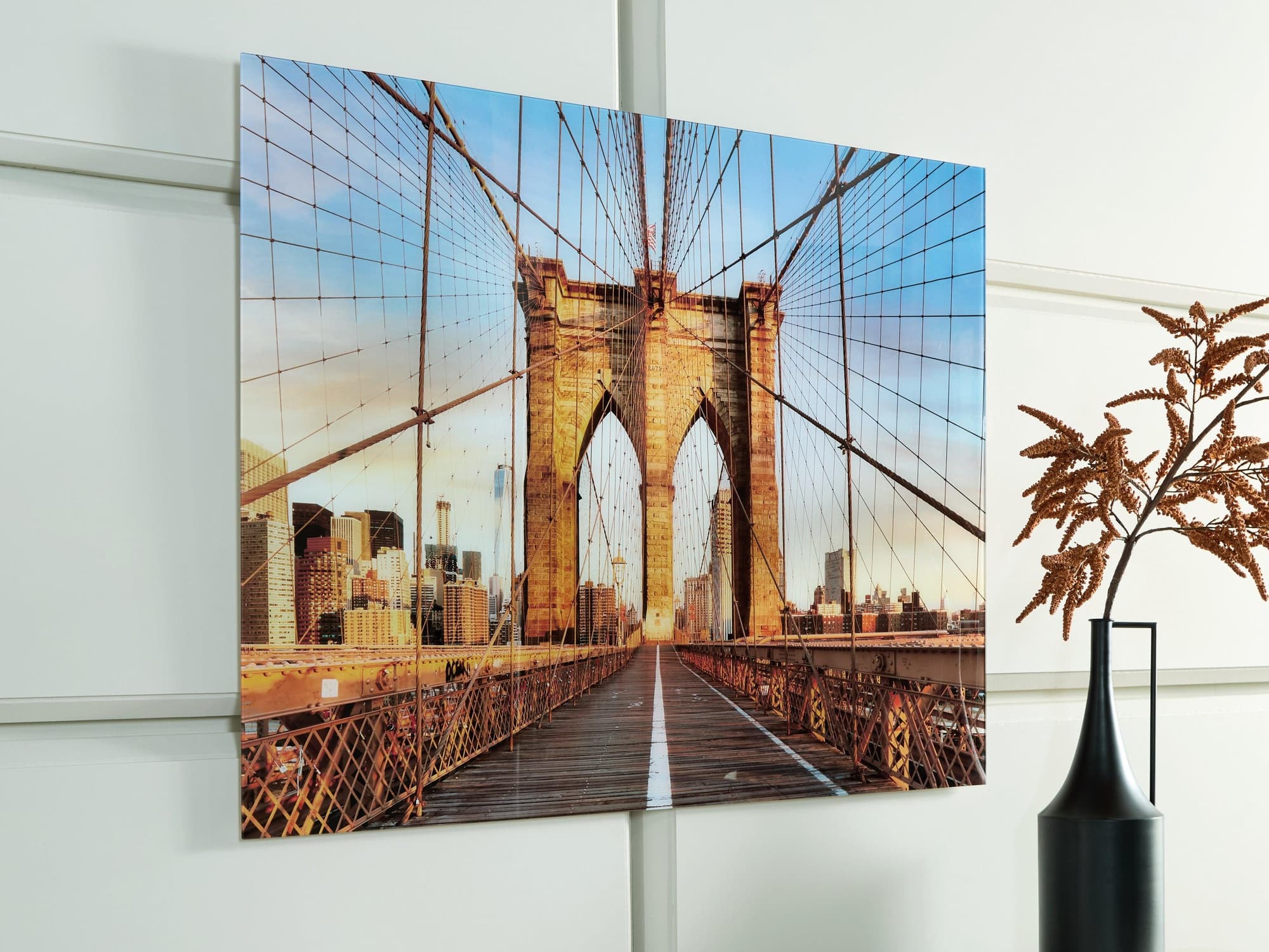 Shayward Blue/Amber Wall Art - Image 1