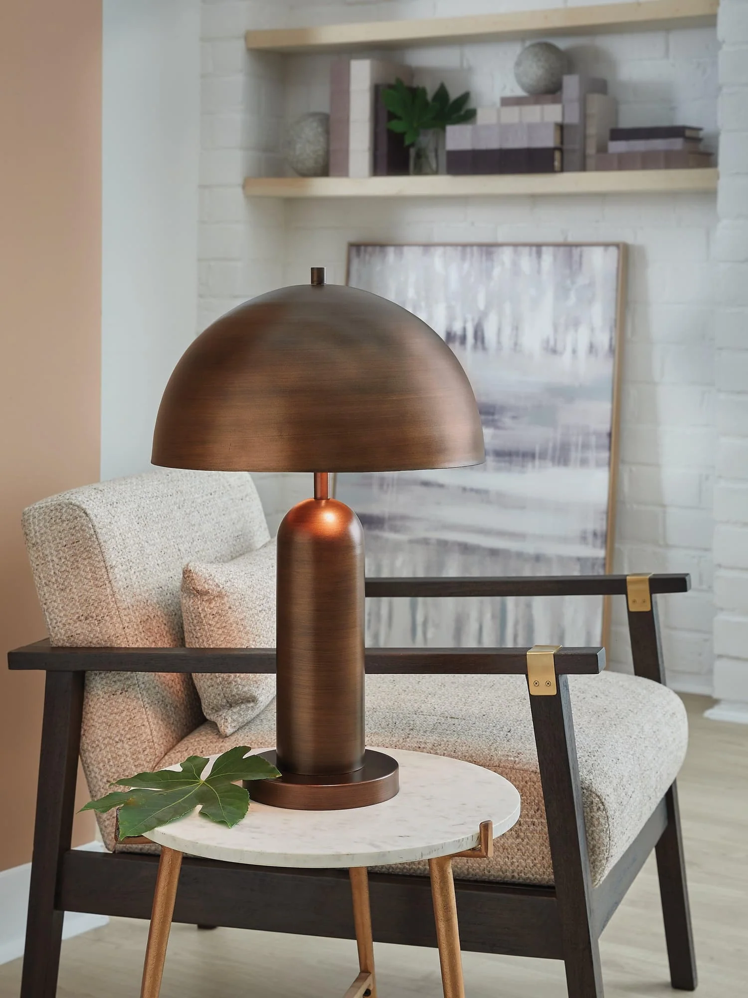 Wendfield Antique Copper Finish Table Lamp - Image 1