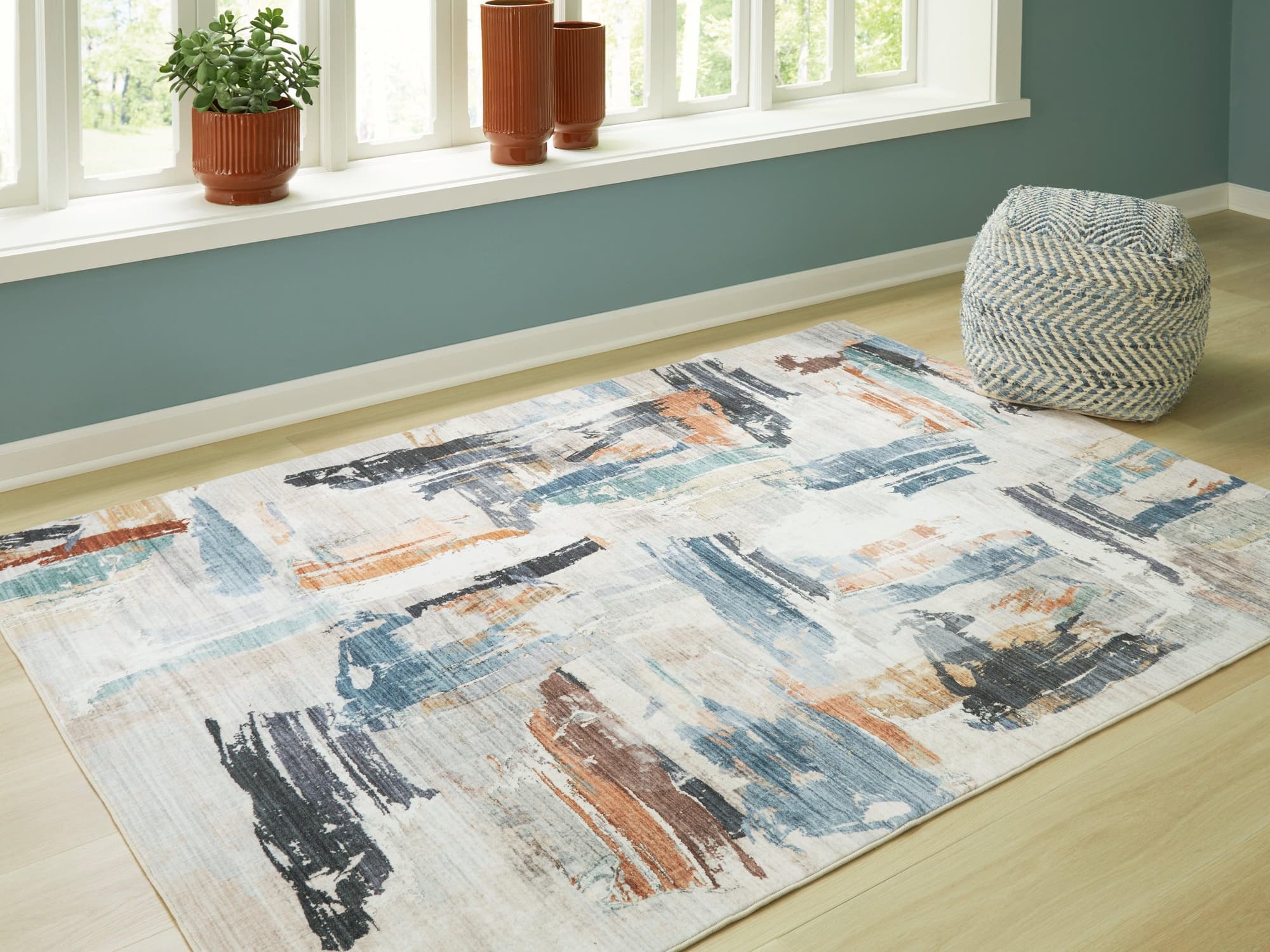Hessland Multi 8' x 10' Washable Rug - Image 1