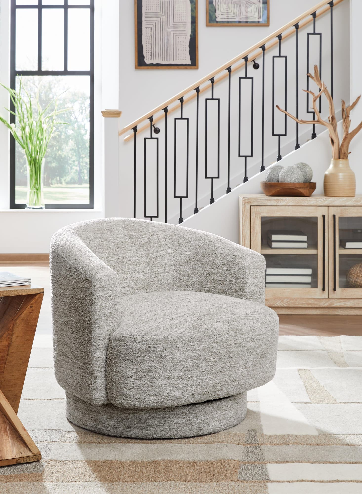 Wardsor Stone Swivel Chair - Image 1