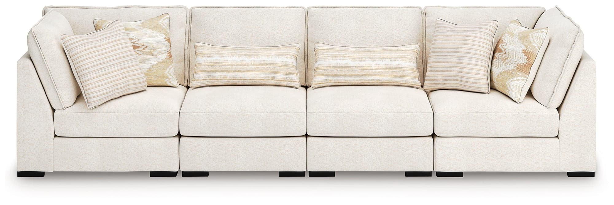 Donelson Creek Vanilla Performance Fabric,Next-Gen Nuvella™,Chenille 4-Piece Sectional - Image 1