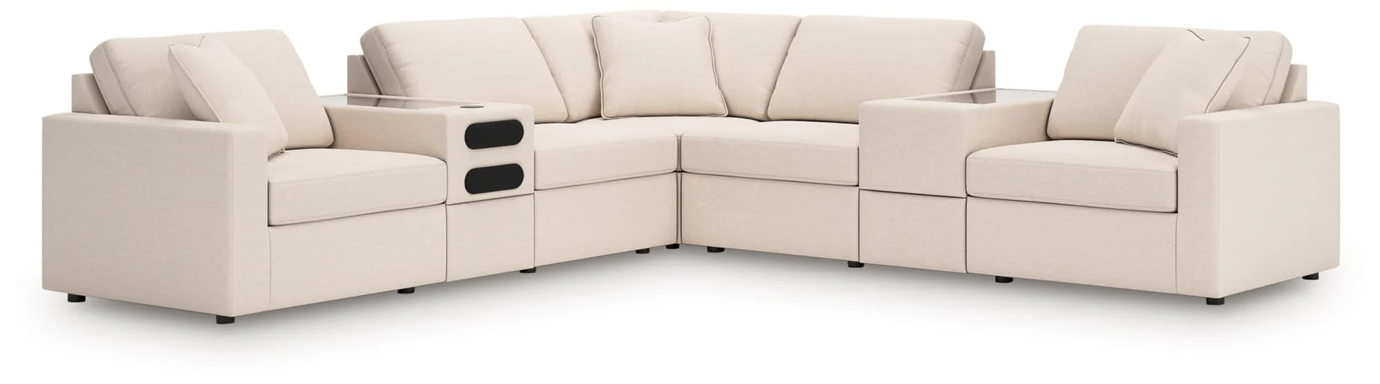 Modmax Oyster 7-Piece Balanced Sectional with Audio and Storage Consoles - Image 1