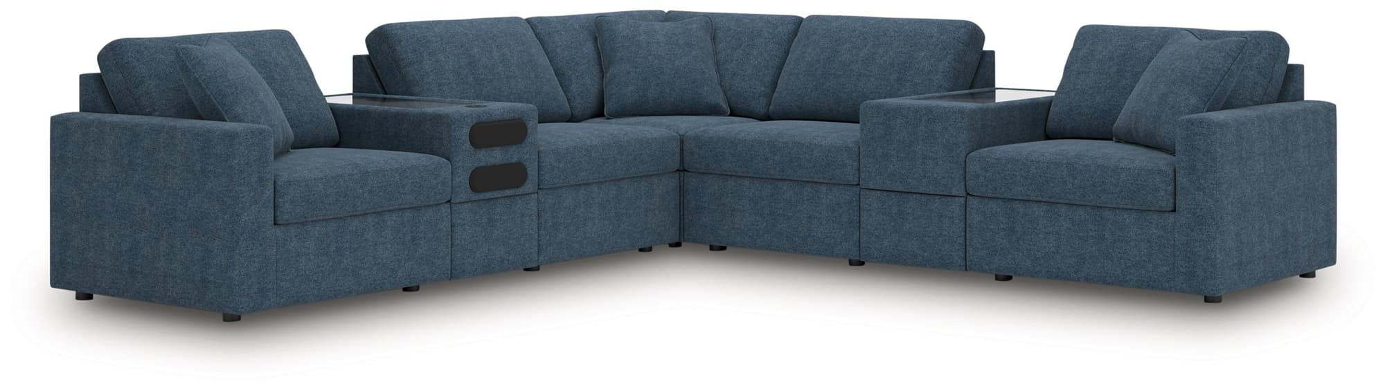 Modmax Ink 7-Piece Balanced Sectional with Audio and Storage Consoles - Image 1