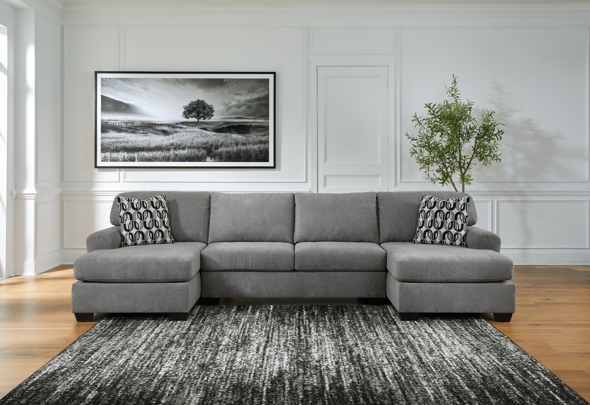 Birkdale Court Gray 3-Piece Sectional - Image 1