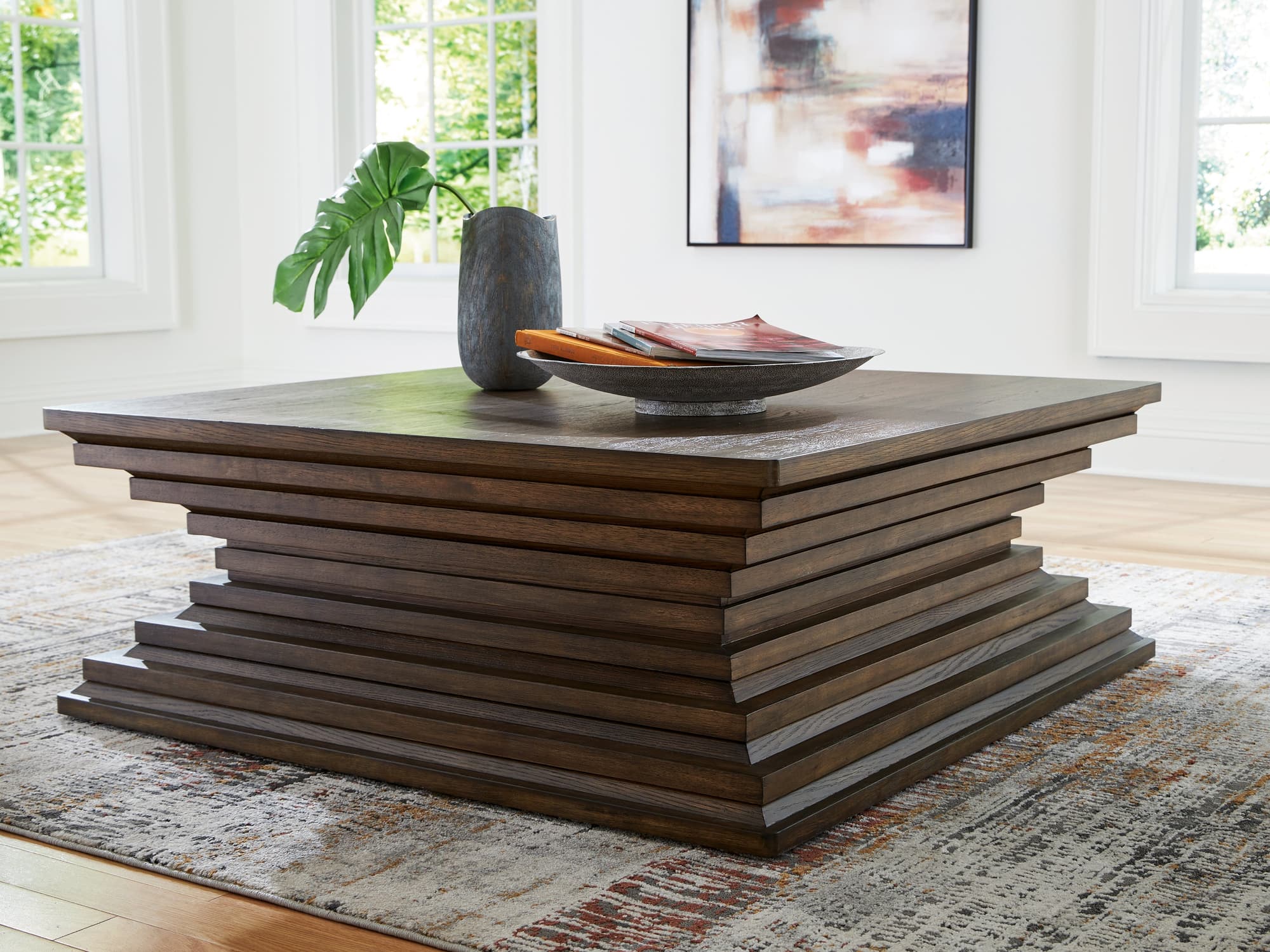 Hannodream Warm Brown Coffee Table - Image 1