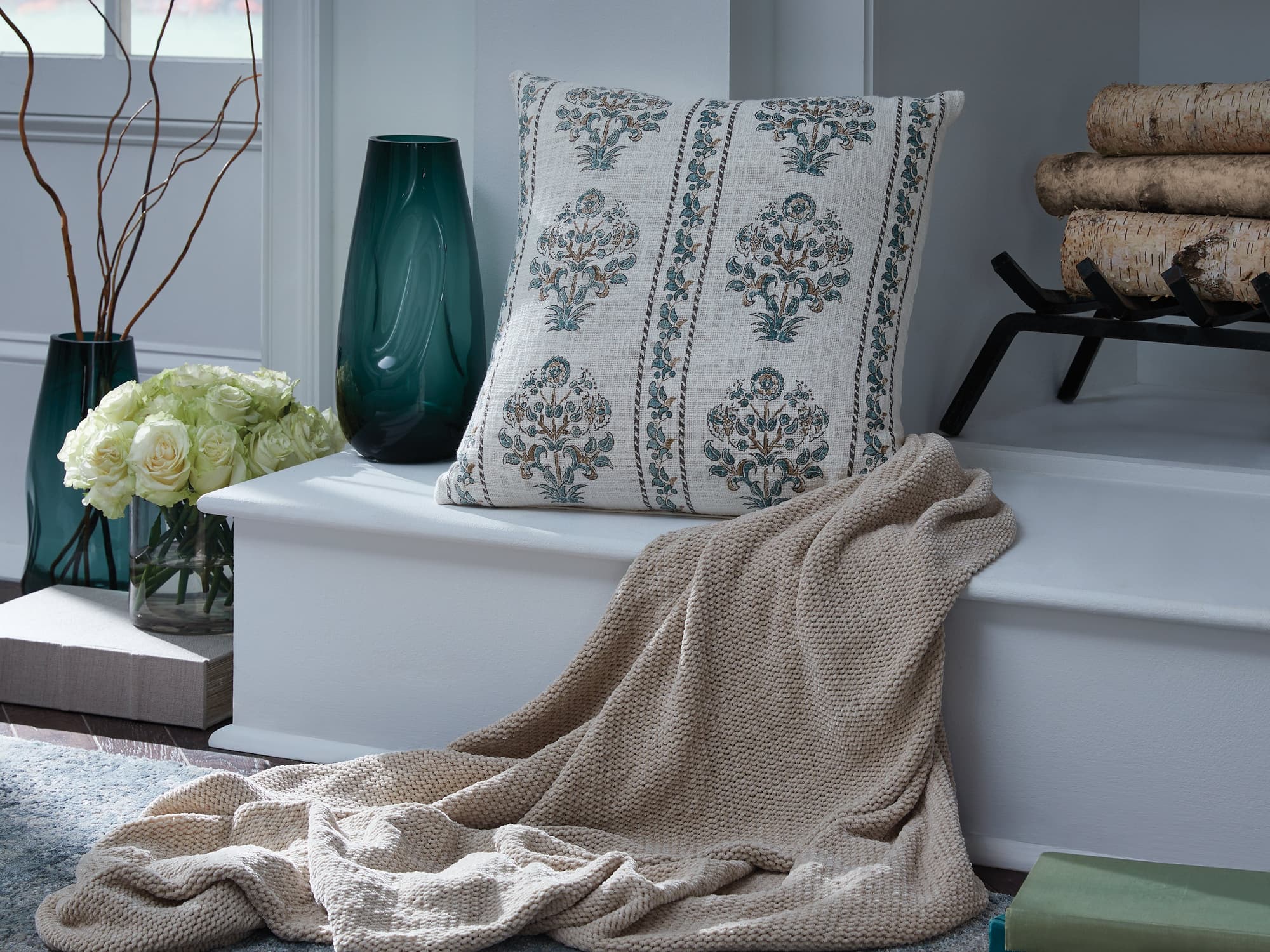 Paulmour Ivory/Green/Brown Pillow (Set of 4) - Image 1