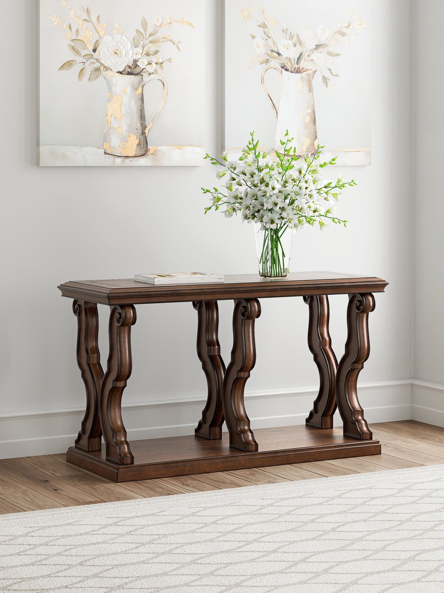 Maylee Dark Brown Sofa Table - Image 1