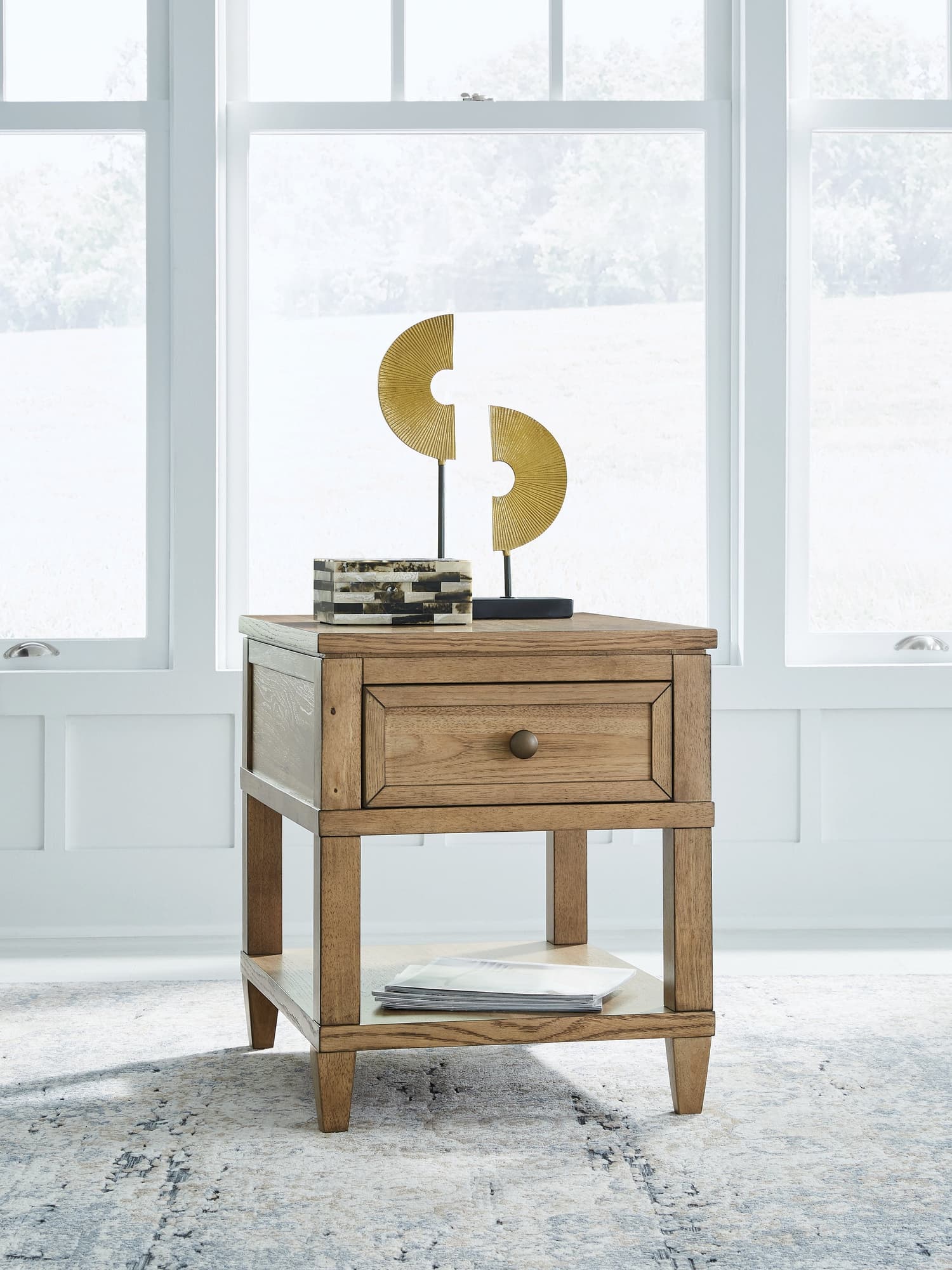 Sharlance Light Brown End Table - Image 1