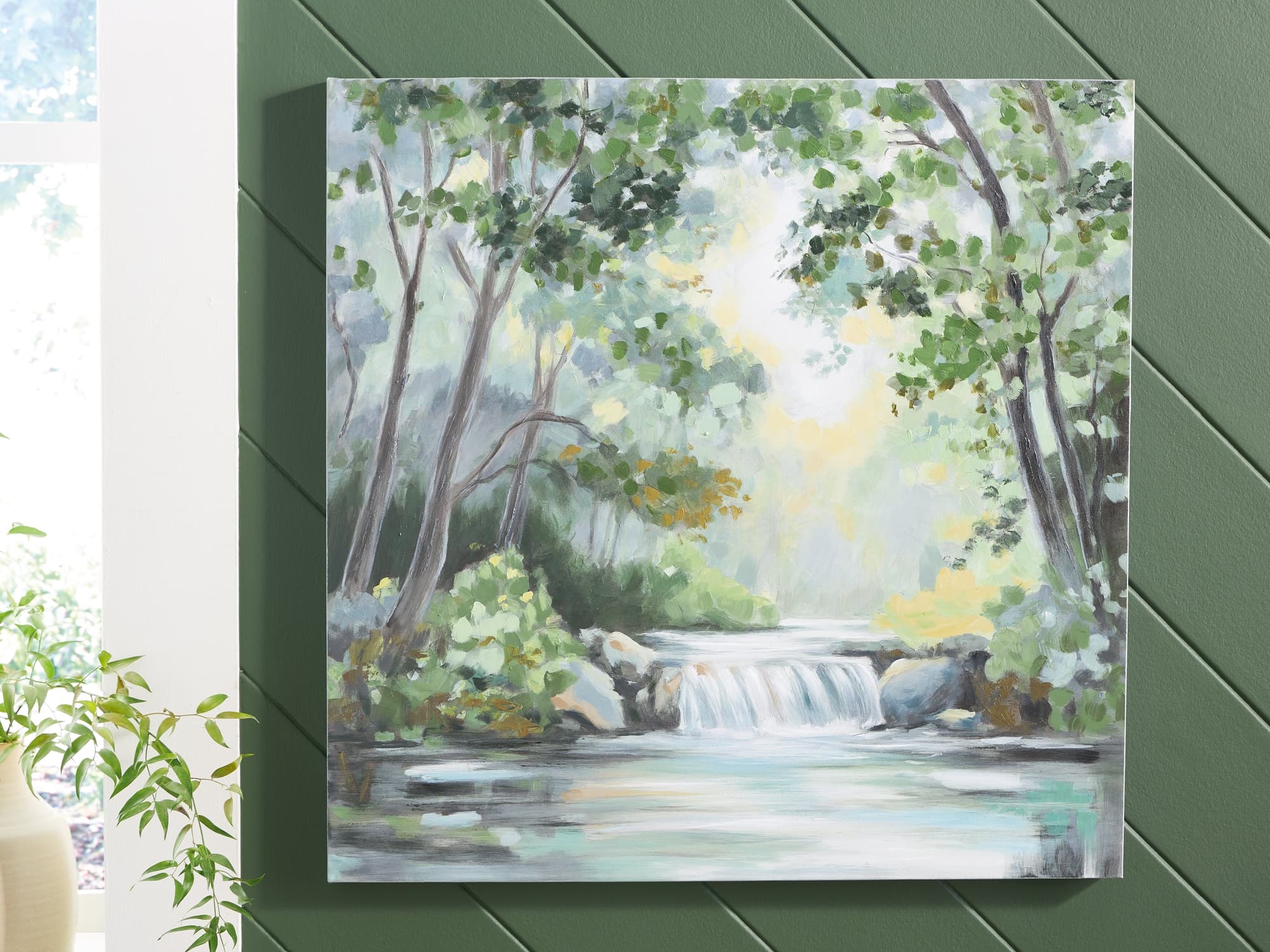 Evermaddick Green/Gray/White Wall Art - Image 1