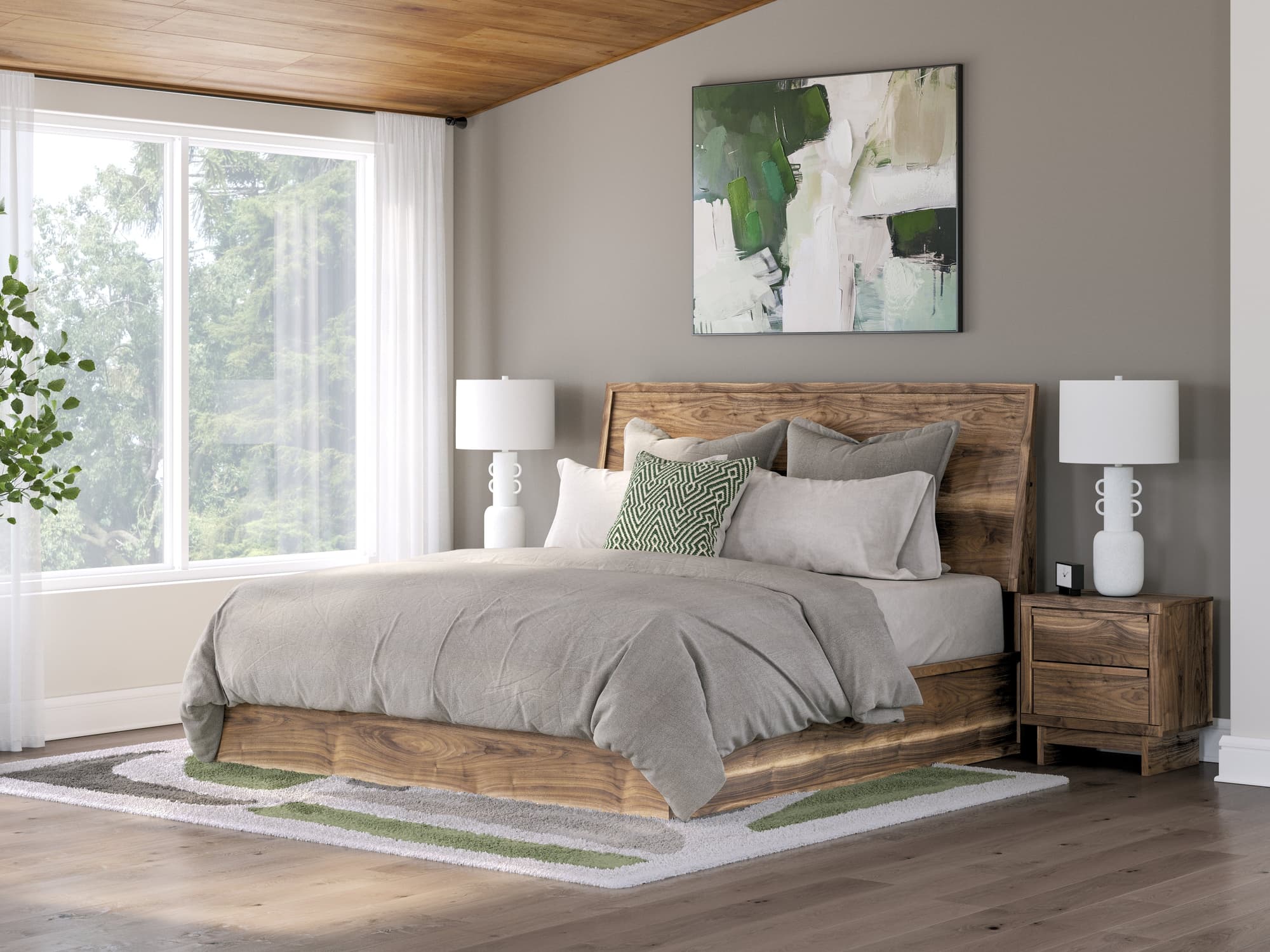 Chirason Brown King Panel Bed - Image 1